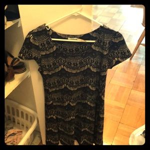 Adorable faux lace cotton dress